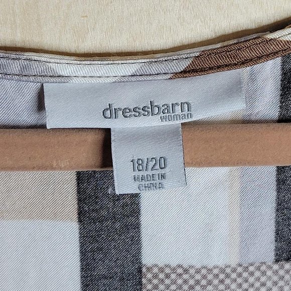 Dress Barn Women Cooper Metallic Satin Babydoll Top Blouse Women Plus Size 18/20 - Picture 3 of 11